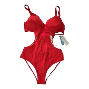 Cupshe Red Cutout One-piece Swimsuit